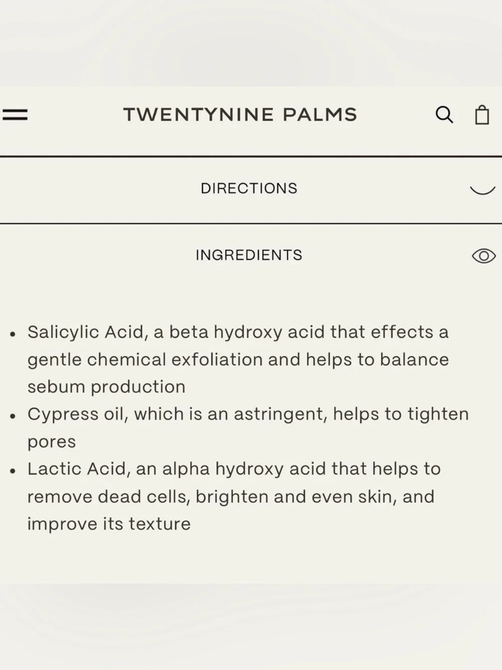 Twentynine Palms Face Cleanser Cosmic Cypress 3.3 oz/98 mL NIB